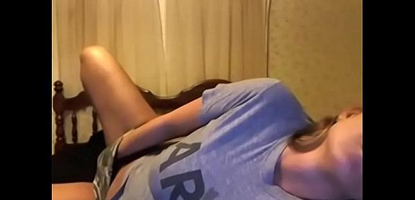  Big tit army wife masturbating with a toy on webcam